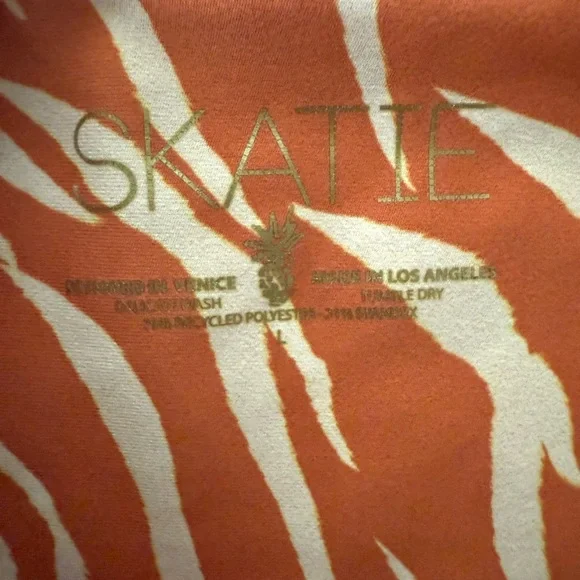 NWT Skatie Vibrant Orange Zebra Bikini - Picture 7 of 7